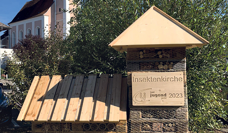 Die „Insektenkirche“ steht in unmittelbarer Nähe zur Pfarrkirche Pichl. 