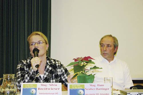 Erste Hilfe f?r die Seele, eine gemeinsame Veranstaltung von pro mente O?, Exit-sozial, Caritas invita, No Limits, Telefonseelsorge, Behindertenseelsorge und KirchenZeitung sowie dem jeweiligen ?rtlichen Partner, hier die Pfarre Pfandl, Referent Mag.