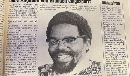 Themenschwerpunkt Südafrika vor 40 Jahren   