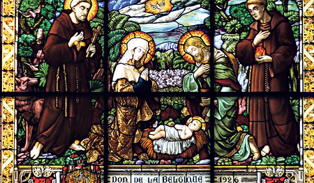 Glasfenster in der Katharinenkirche in Betlehem.