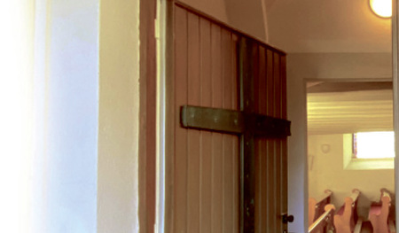 Detail des Kirchenführers, der als Faltblatt gestaltet ist.   