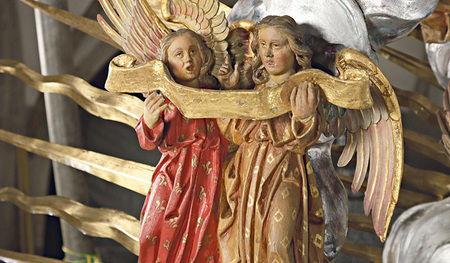 Detail der Krippe im Linzer Mariendom