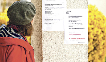 Nächstenliebe konkret im städtischen Wohngebiet. 