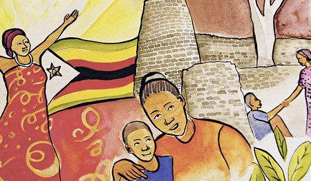 Die Liturgie zum Weltgebetstag der Frauen kommt heuer von Christinnen aus Simbabwe. Die Künstlerin Nonhlanhia Mathe gestaltete das Titelbild.