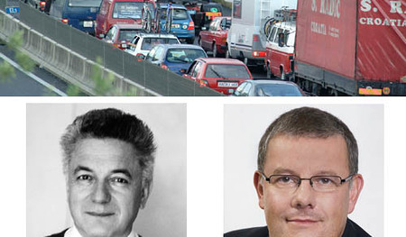Stau auf einer Autobahn
 Autos, Automobils, Autofahrender, Autofahrerin, Auto fahren, Personenkraftwagens, Kfz, PKW, Kraftfahrzeuges, Strassenverkehr, Stra?enverkehr,   Autobahnen, Verkehrswege, mehrspuriges, Fahrspuren, Fahrrinnen, Fahrbahnen,     