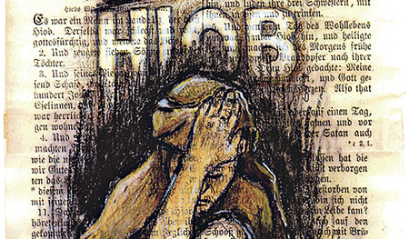 Verschieden gestaltete Seiten aus der St. Galler Corona-Bibel.