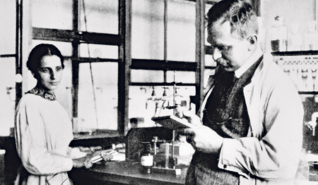 Lise Meitner und Otto Hahn    