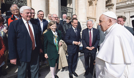 Begegnung mit Papst Franziskus   