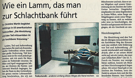 Die Ordensfrau Christine Martin sprach sich gegen die Todesstrafe aus.  