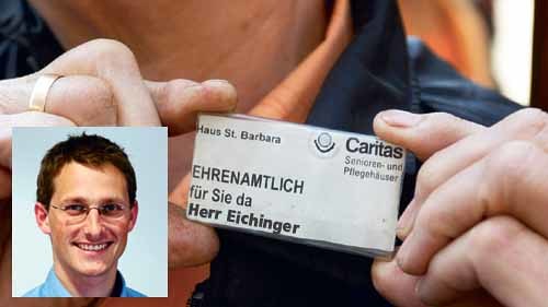 Ehrenamtliche Helferin im Altersheim der Caritas.     Wien, 23.9.2005         ? Franz Josef Rupprecht; A-7123 M?nchhof; Bank: Raiffeisenbank M?nchhof (BLZ: 33054), Konto.-Nr.: 17.608 