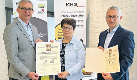 Die KHG-Mensa erhielt das „Gut zu wissen-“Zertifikat der Landwirtschaftskammer Österreich.   