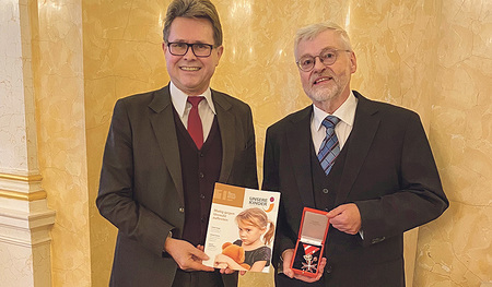 Minister Polaschek mit Martin Kranzl-Greinecker. 