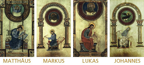 Das Buch der vier EvangelienK?lns Karolingische Evangelienb?cherAusstellung im Schn?tgen-Museum in K?ln vom 7. April bis zum 9. Juli 1989Bild: Der Evangelist Matth?us, Evangeliar G 531, Saint-Amand. um 860/880