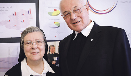 Sr. Beatrix Mayrhofer, Abt Christian Haidinger.   