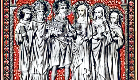 Hl. Waltraud und ihre Kinder. 