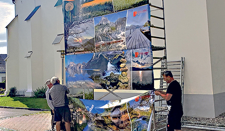 Die Pfarre zeigt „Kunst im Baugerüst“.   