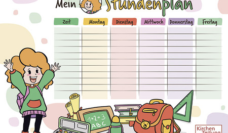 Diesen neuen Uschi-Stundenplan kannst du im Internet herunterladen und ausdrucken. www.kirchenzeitung.at