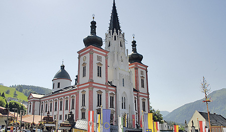 Mariazell, dieswöchiger Tagungsort der Österreichischen Bischofskonferenz 
