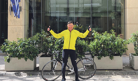 Alois Giglleitner ist nach anstrengenden Wochen in Athen am Ziel.