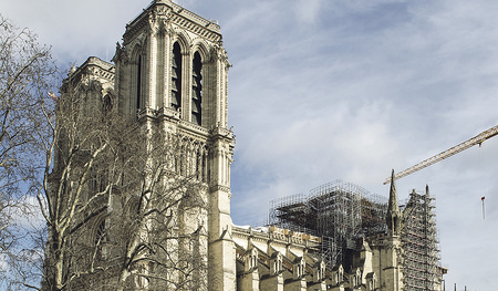 Die Wiederaufbauarbeiten an der Kathedrale Notre-Dame sind wegen der Corona-Krise derzeit unterbrochen. 