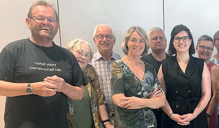 Ein Teil des großen KAÖ-Präsidiums bei Beratungen in Salzburg   