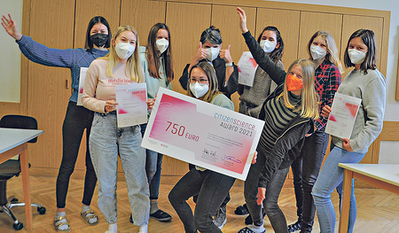 Die Freistädter Jung-Forscher/innen freuen sich, dass ihr Einsatz mit einem Preis gewürdigt wurde.