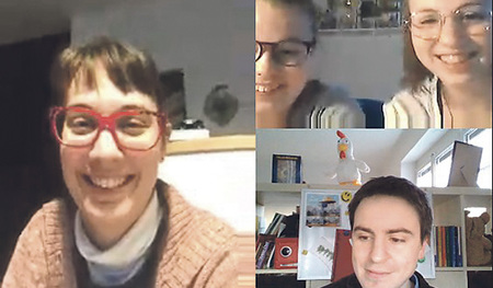 Spaß beim Online-Spieleabend. (Bild oben) Daniela Klein ist Jugendbeauftragte im Dekanat Wels-Land. 
