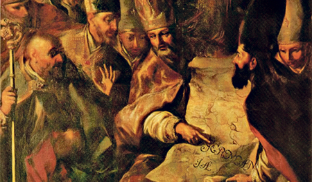 Bonifatius, der Apostel Deutschlands, gründet die vier altbayerischen Bistümer.  