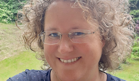 Karin Bodingbauer (49), Logopädin im Ambulatorium St. Isidor der Caritas für Menschen mit Behinderung in Leonding. 