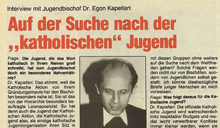 1983 fehlte dem Jugendbischof das „Katholische“ an der Katholischen Jugend.   