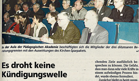 Die Diözese Linz musste vor zwanzig Jahren sparen.