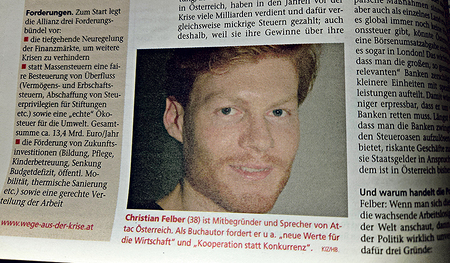Vor 15 Jahren: Christian Felber im Interview.  