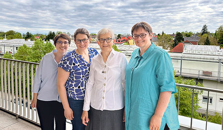 Sr. Isabelle Allmendinger (von links), Sr. Verena Maria Haselmann,  Sr. Martina Winklehner und Sr. Hildegrad Enzenhofer.   