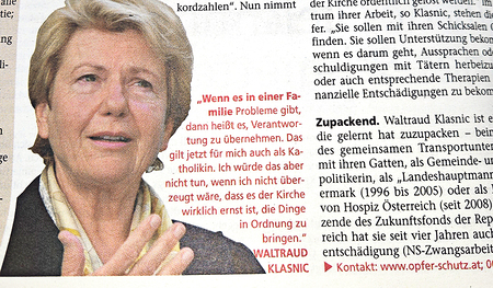 Vor 15 Jahren: Waltraud Klasnic war „Kopf der Woche“ in der Kirchenzeitung.   