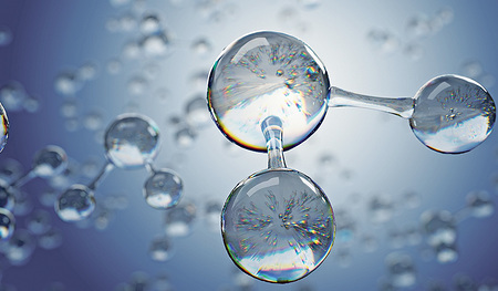 Darstellung eines Wassermoleküls    