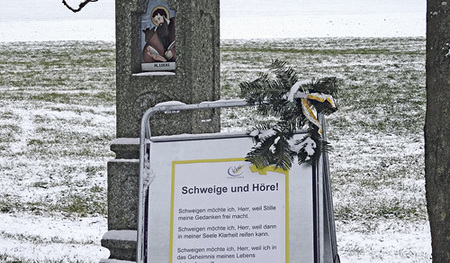 Eine der sechs Stationen zum Innehalten 