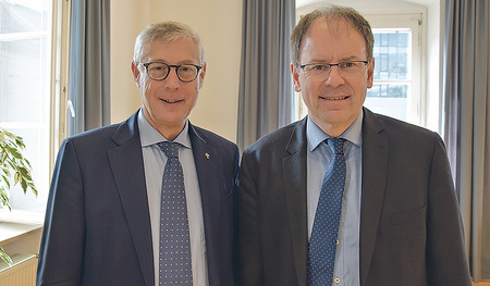 Liturgiewissenschaftlers P. Ewald Volgger OT (links) und Benedikt Kranemann (rechts), Professor für Liturgiewissenschaft in Erfurt