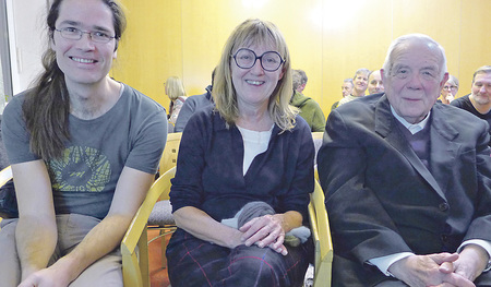 Ass.-Prof. Dr. Christine Stelzer-Orthofer, Johannes Kepler Universität Linz, Bischof em. Maximilian Aichern (re.) und Lic. Stefan Robbrecht-Roller (li.), Katholische  Arbeitnehmer/innen-Beweg­ung 