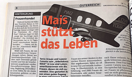 Maiz wurde 1997 mit dem Solidaritätspreis ausgezeichnet. 