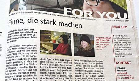 Arbeitslose Jugendliche und ihr  Träume standen beim Projekt „Mein Spot“ im Mittelpunkt.   