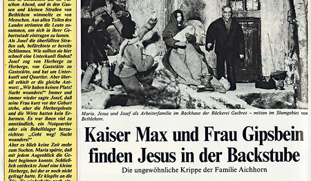 Eine ungewöhnliche Krippe stellte  die KirchenZeitung vor 35 Jahren vor.