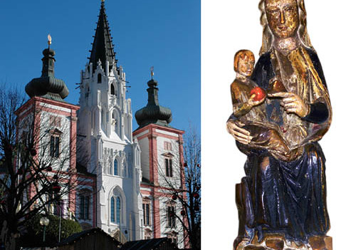 Mariazell, Mariazeller Advent 2006, Adventkranz, Kirche, Kirchturm, Kircht?rme, Menschen, Tor, HimmelFranz Maria GlaserEinfaltstra?e 7, 4020 LinzBLZ 49460 SpardabankKontonummer 00-378.444