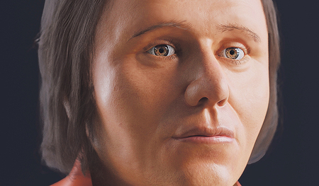 Die Forscher lieferten auch eine Gesichtsrekonstruktion des Toten. 