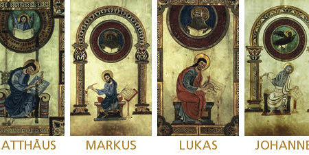 Das Buch der vier EvangelienK?lns Karolingische Evangelienb?cherAusstellung im Schn?tgen-Museum in K?ln vom 7. April bis zum 9. Juli 1989Bild: Der Evangelist Matth?us, Evangeliar G 531, Saint-Amand. um 860/880