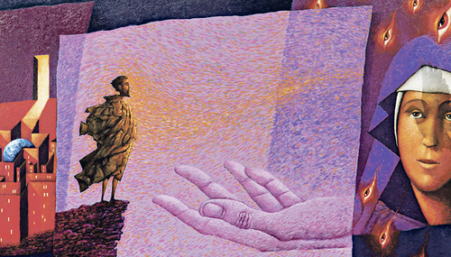 kathbild.at/Rupprecht Pfingsten. Aus einem Triptychon von Leszek Wisniewski.