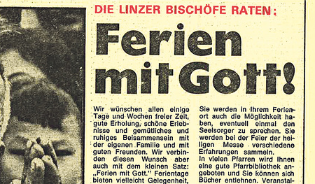 Zu Ferienbeginn vor 50 Jahren wandten  sich die Bischöfe an die Leser/innen der KirchenZeitung.