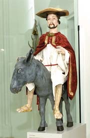 Jesus reitet auf einem Esel / Einzug in Jerusalem.Museum in der KarlskircheWien, 27.3.2002? Franz Josef Rupprecht; A-7123 M?nchhof; Bank: Raiffeisenbank M?nchhof (BLZ: 33054), Kto.: 17.608