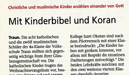 Die Volksschule Traun machte gute Erfahrungen mit einem interkonfessionellen Projekt.
