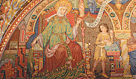 Die heilige Elisabeth. Mosaik auf der Wartburg   