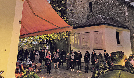 Kerzen bei der Ruprechtskirche.